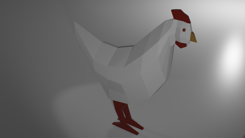 Low poly chicken preview image
